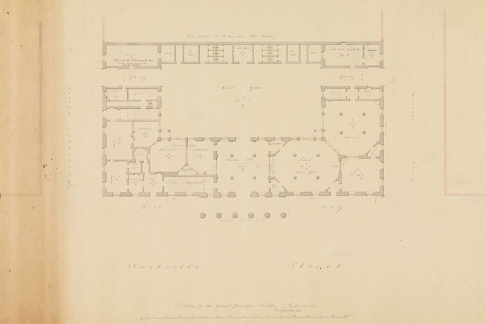 General Post Office Dublin 02 - Francis Johnston Plan (1814)